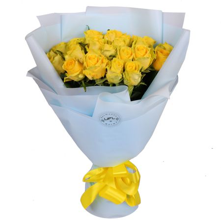 Bouquet 25 yellow roses