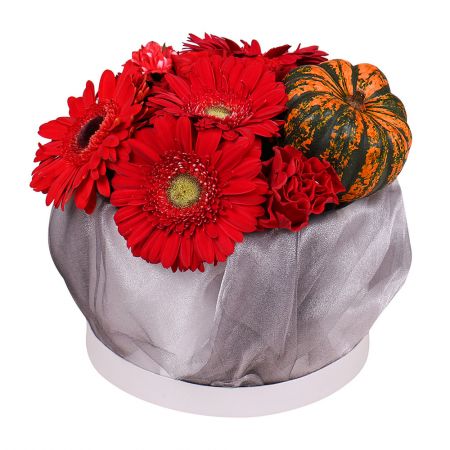 Arrangement ''With pumpkin in red tones'' with delivery